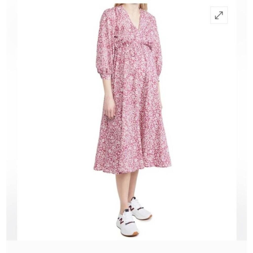 Hatch Maternity Sofia Lightweight Floral Midi Dress Size 0/XS